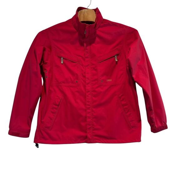 Aigle Men's Size L Red Windbreaker Jacket Full Zip Lined Hike Fish Sail *No Hood - Picture 16 of 16